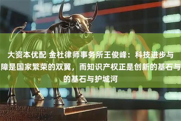 大资本优配 金杜律师事务所王俊峰:科技进步与法治保障是国家繁荣的双翼,而知识产权正是创新的基石与护城河